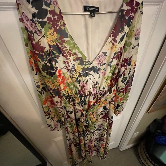 INC Size 8 Spring Floral Longsleeve Maxi Dress - Picture 2 of 9